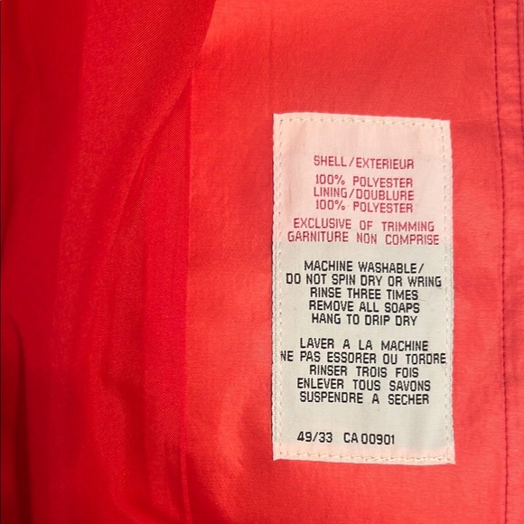 London Fog Pale Red Trench Coat - Picture 3 of 6